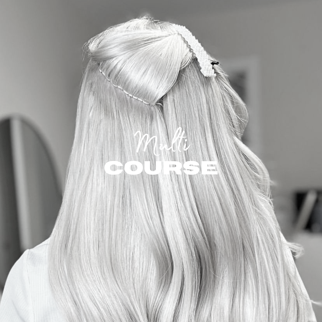 Multi hair extensions training course. Weft, Tape, Bonds & Tape weft